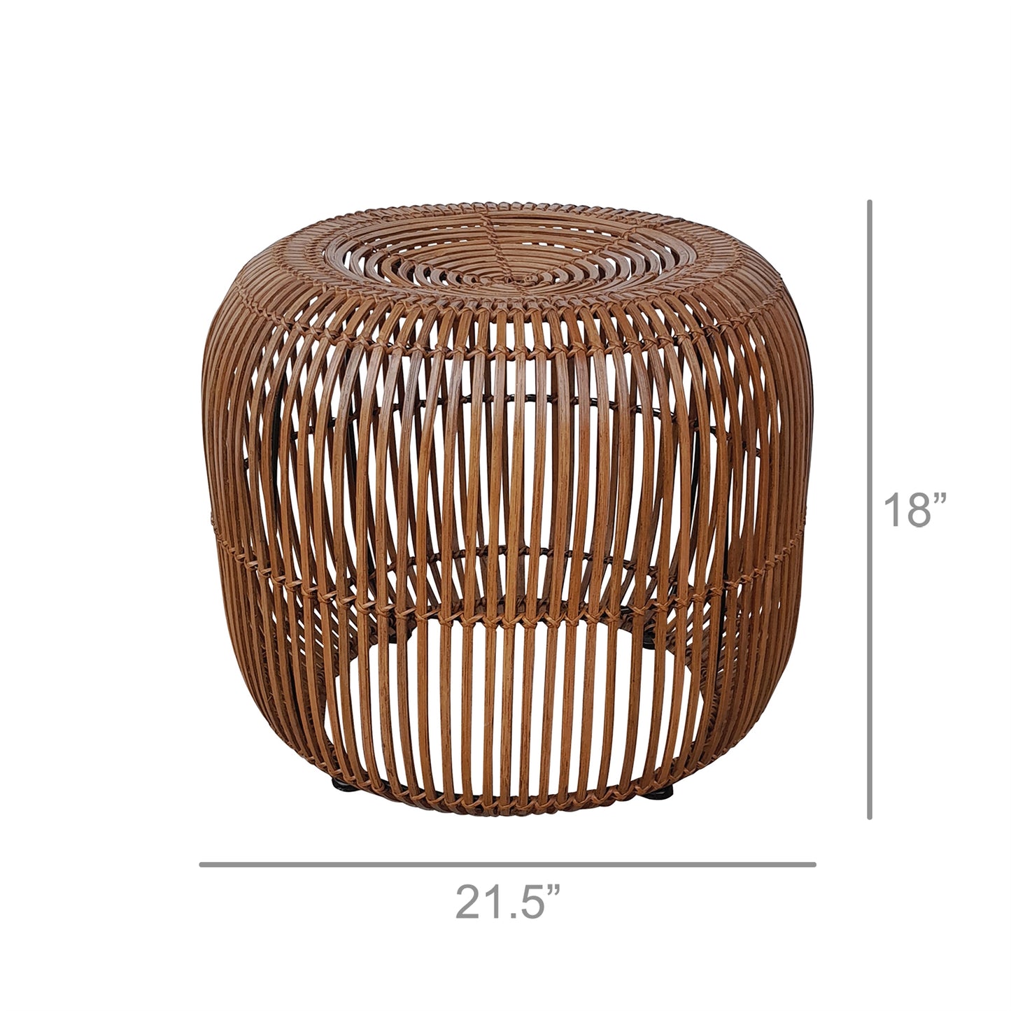 Estrada Stool, Iron & Rattan Set Of 4 By HomArt | Stools | Modishstore - 2