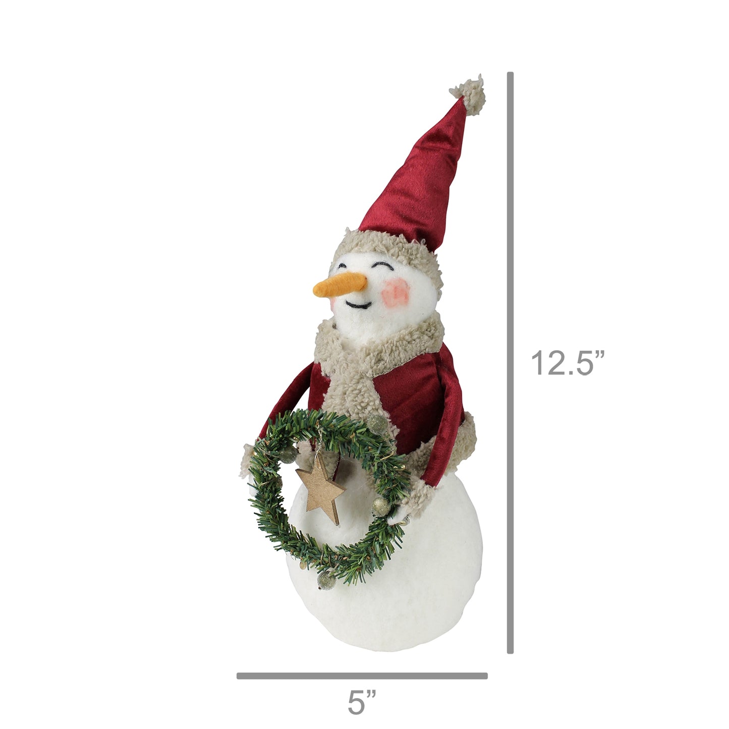 Snowman with Wreath, Felt Set Of 4 By HomArt | Wreath | Modishstore - 2