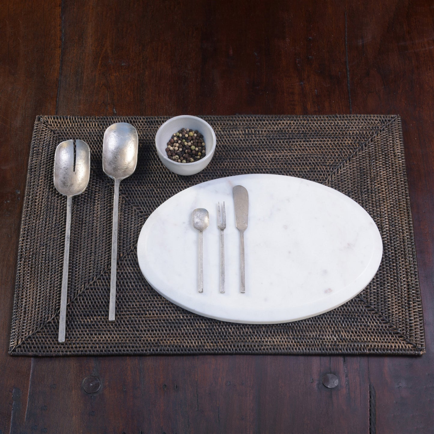 Hayes Salad Servers, Brass - Brass Set Of 4 By HomArt | Kitchen Accessories | Modishstore - 4