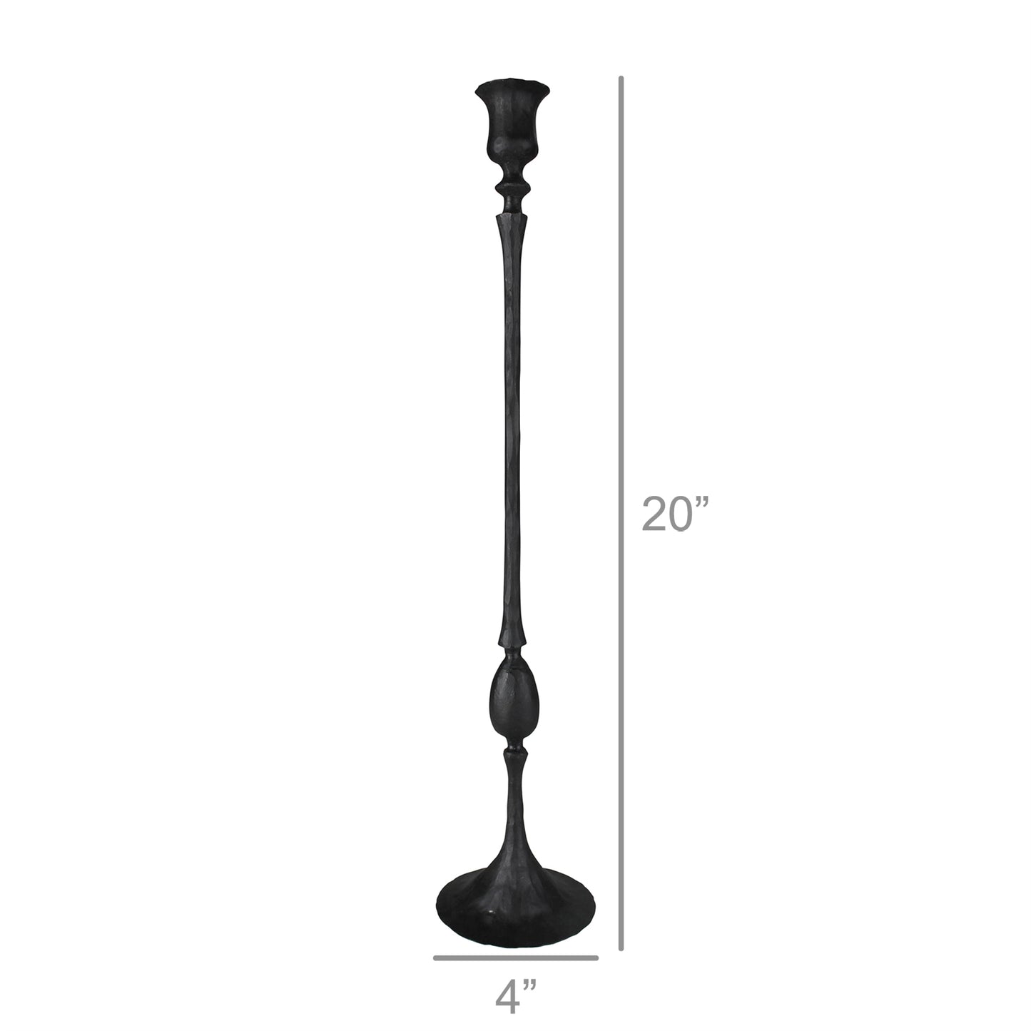 Petro Taper Holder, Black - Extra Large Set Of 8 By HomArt | Candle Holders | Modishstore - 2