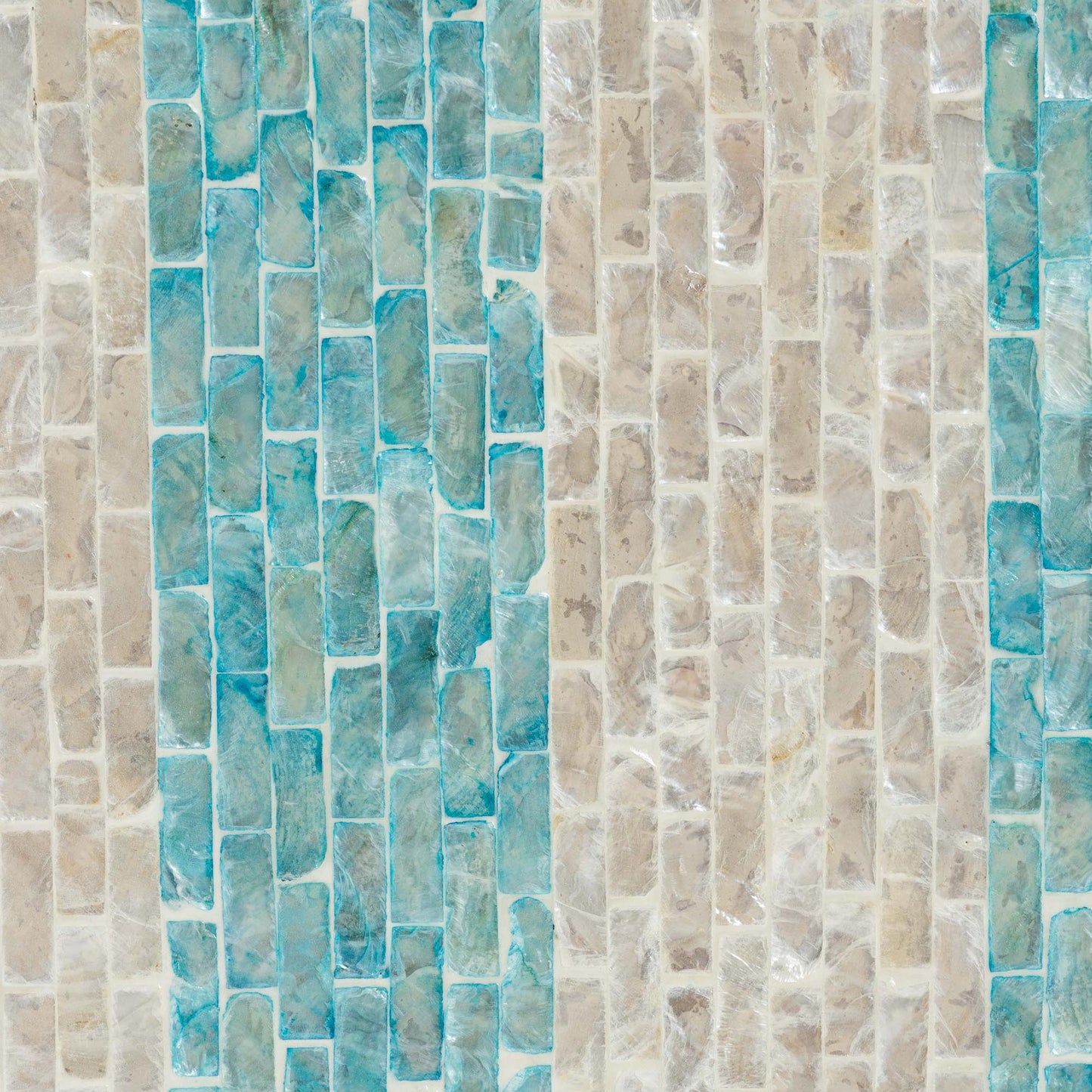 Baxton Studio Utari Modern Bohemian Two-Tone Beige and Blue Mother of Pearl and Gold Metal Storage Cabinet | Cabinets | Modishstore - 10