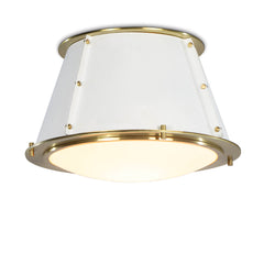 French Maid Flush Mount (White and Natural Brass) By Regina Andrew