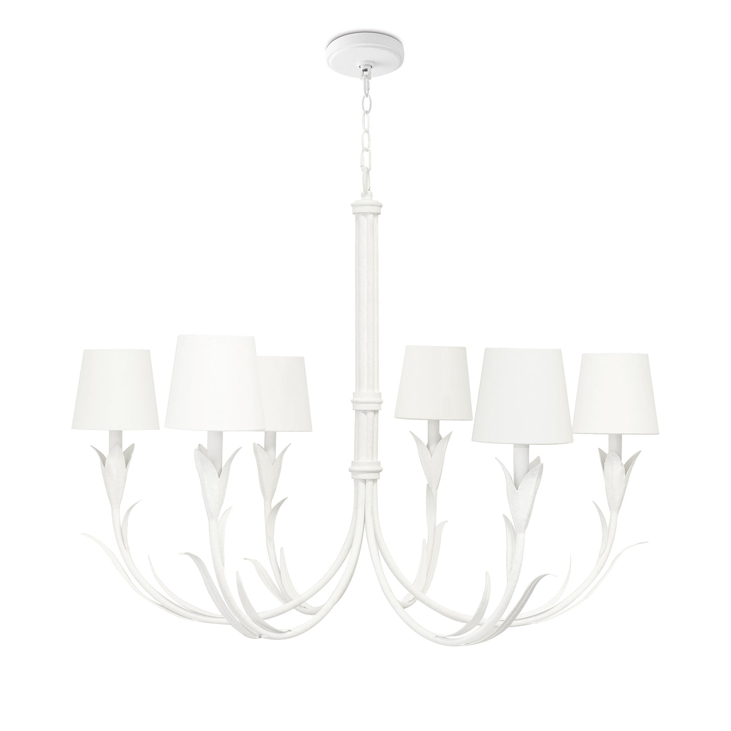 River Reed Chandelier Small (White) By Regina Andrew | Chandeliers | Modishstore - 2