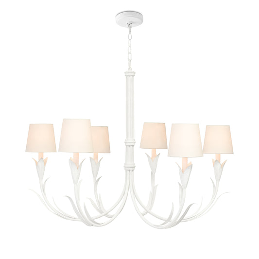 River Reed Chandelier Small (White) By Regina Andrew | Chandeliers | Modishstore