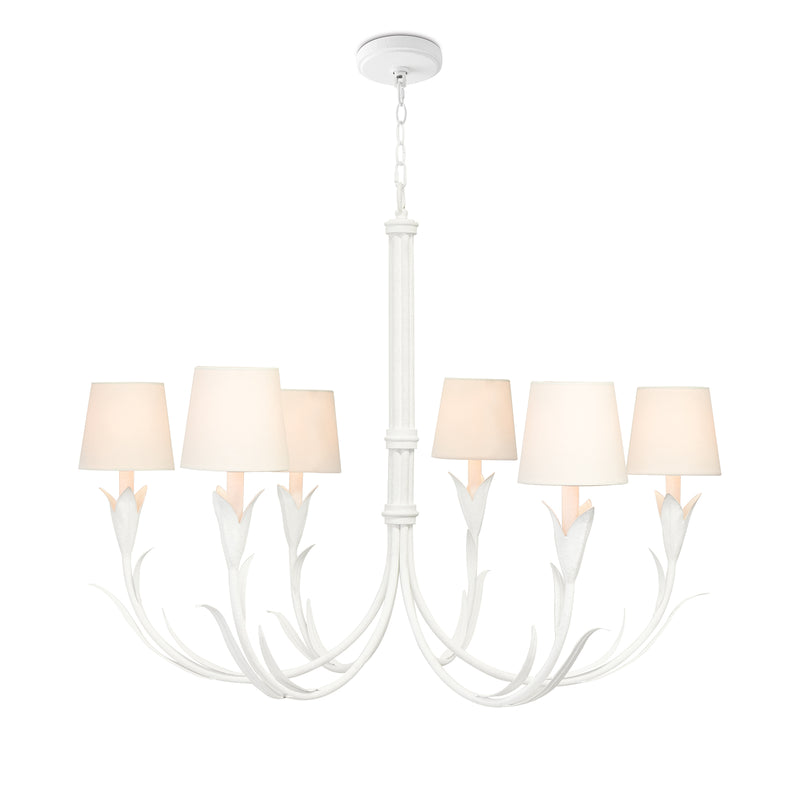 River Reed Chandelier Small (White) By Regina Andrew | Chandeliers | Modishstore