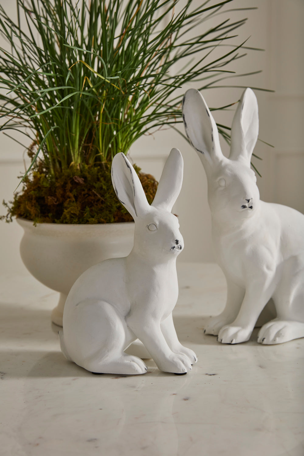 Garden Rabbit Figurine Set of 2 By Accent Decor | Figurines | Modishstore - 6