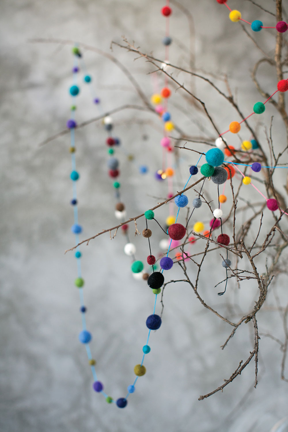Pom Pom Garland Set of 8 By Accent Decor | Garland & Wreath | Modishstore - 6