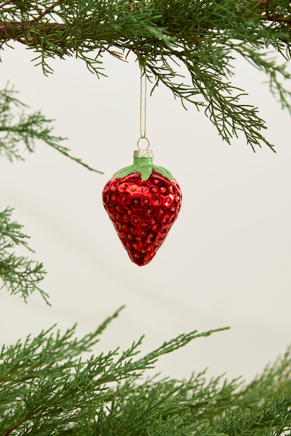 Juicy Strawberry Ornament Set of 4 By Accent DŽcor