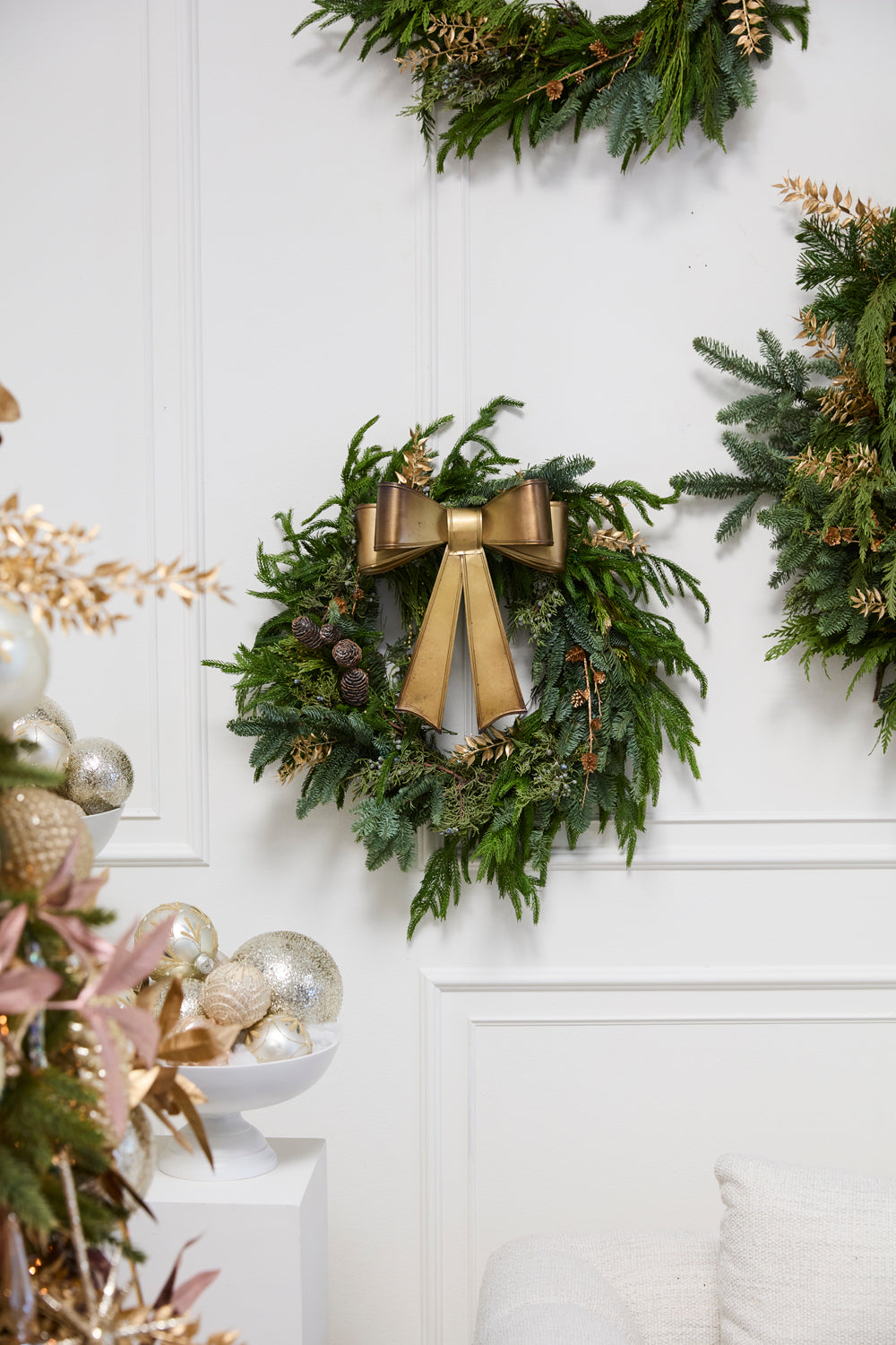 Bow Wreath Set of 2 By Accent Decor | Wreath | Modishstore - 9