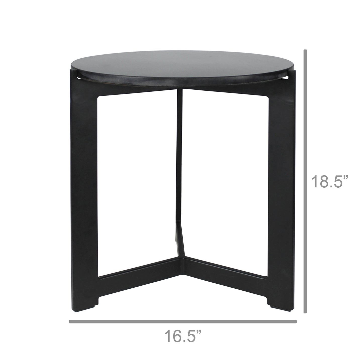 Noland Table, Iron and Black Marble By HomArt | Side Tables | Modishstore - 3