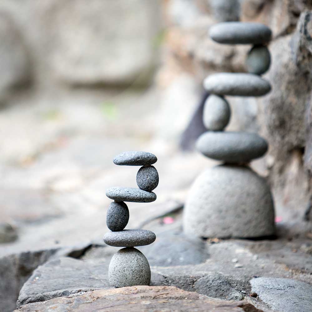 Mini Side2Side Rock Cairn Set of 6 By Garden Age Supply