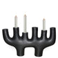 Phillips Taper Holder, Aluminum, Matte Black By HomArt | Candle Holders | Modishstore - 1