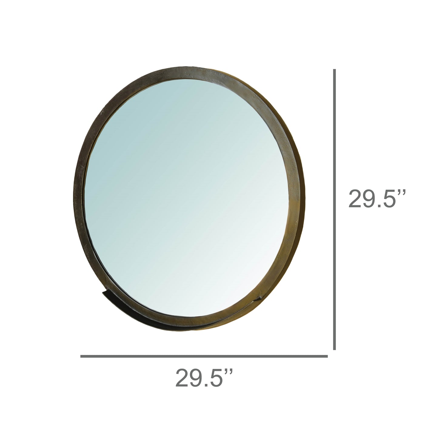 Ansel Mirror with Ledge, Bronze By HomArt | Mirrors | Modishstore - 3