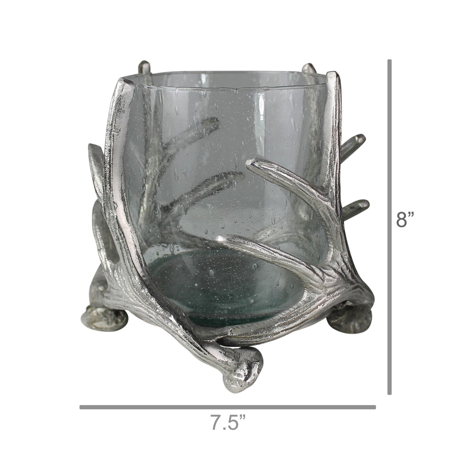 Antler Hurricane, Nickle Set Of 4 By HomArt | Candle Holders | Modishstore - 3