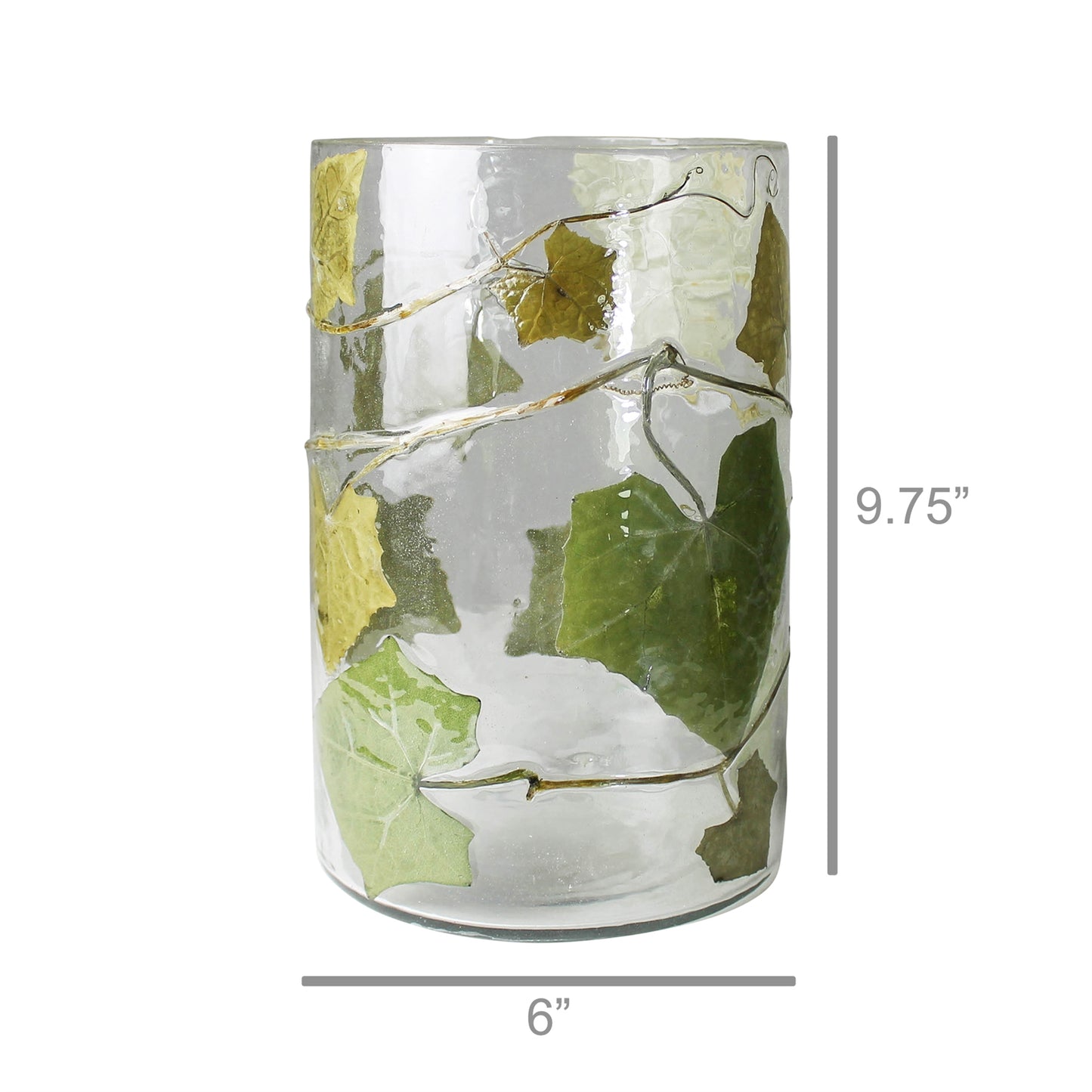 Enameled Hurricane, Ivy - Large Set Of 4 By HomArt | Candle Holders | Modishstore - 3