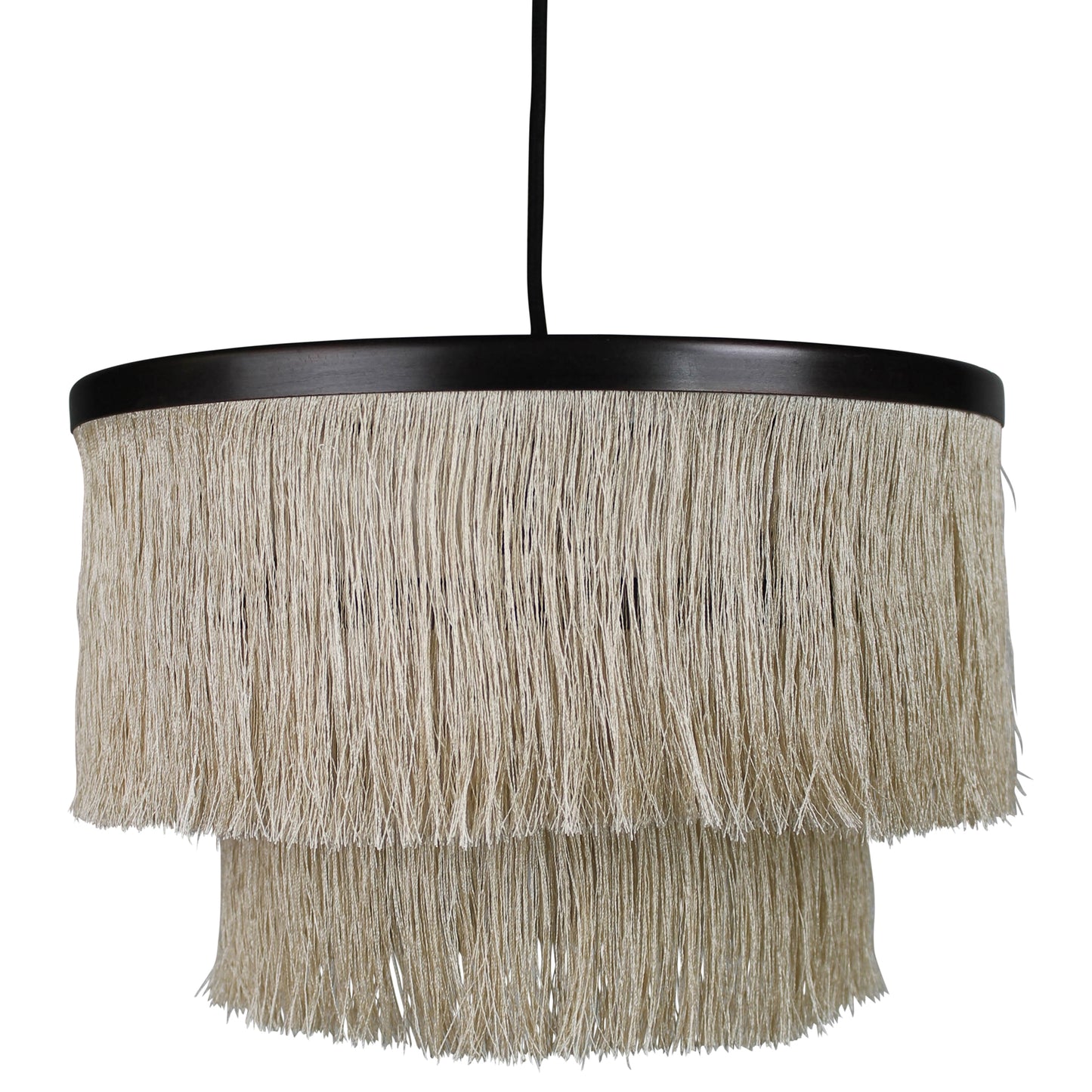 Josephine Fringe Pendant, Two Tier Set Of 4 By HomArt | Pendant Lamps | Modishstore - 3