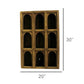 Soledad Nine Arch Display Case, Wood By HomArt | Display Cases | Modishstore - 4