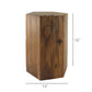 Hexagonal Wood Block - Large - Natural By HomArt | Stools | Modishstore - 3