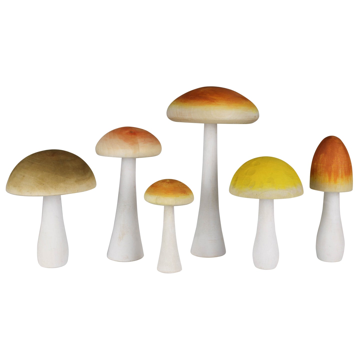 Colorful Mushrooms, Wood - Set of 6 By HomArt | Ornaments | Modishstore - 8