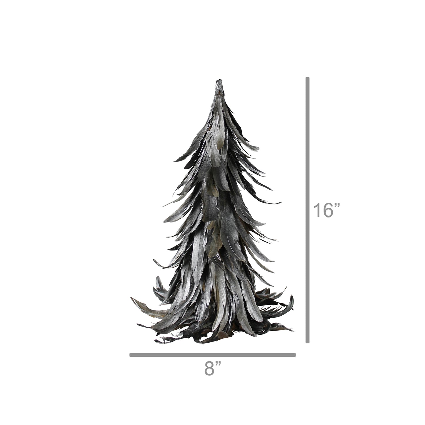 Feather Tree, Silver - Small Set Of 4 By HomArt | Tabletop Trees | Modishstore - 3