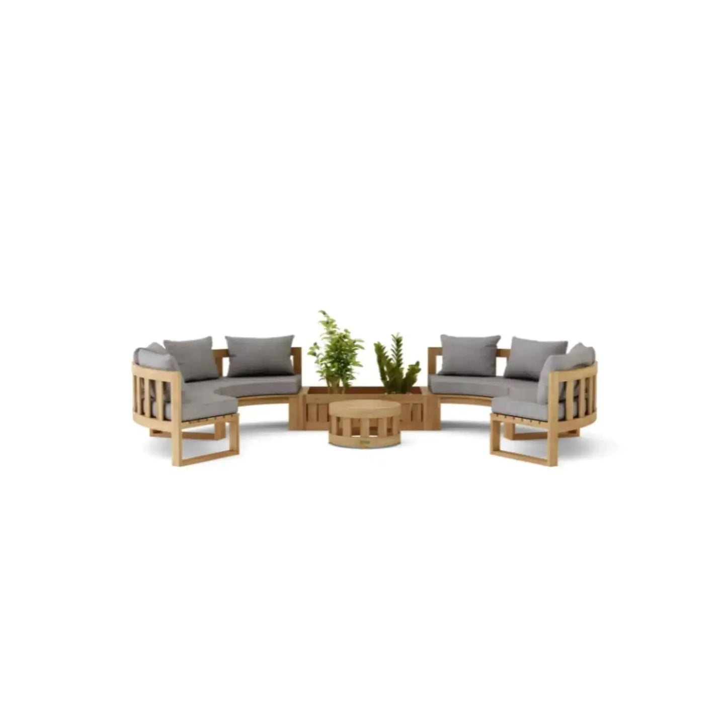 Circular Modular Deep Seating Set - SET-809 By Anderson Teak | Outdoor Sofas, Loveseats & Sectionals | Modishstore - 4