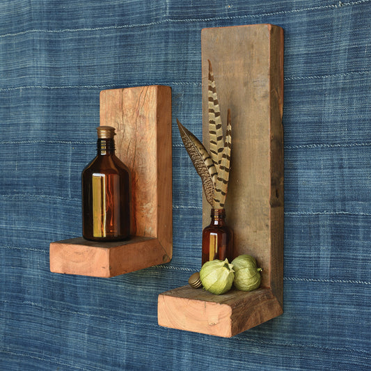 Ladera Shelf, ReclaiMedium Wood - Large Set Of 4 By HomArt | Wall Shelf | Modishstore