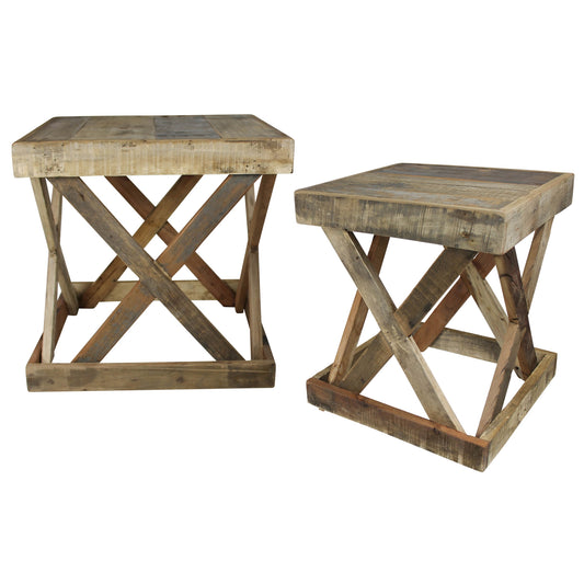 Max Side Tables, Wood - Set/2 By HomArt | Side Tables | Modishstore - 1