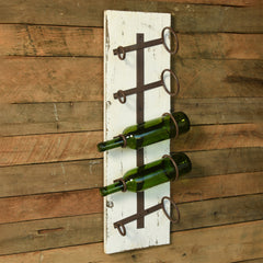 Bungalow Wine Rack, Wood & Iron Set Of 2 By HomArt