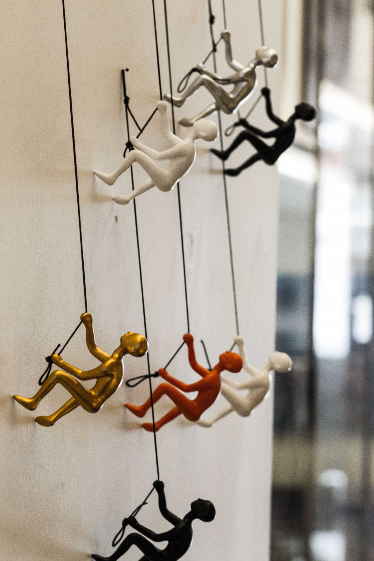 Set of Nine Rainbow Resin Novelty Hanging Dimensional Sculpture By Homeroots | Wall Decor | Modishstore - 5