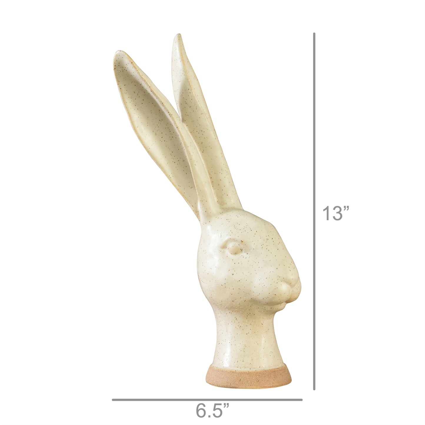 Hare Head, Ceramic - Large - Matte White Set Of 4 By HomArt | Ornaments | Modishstore - 4