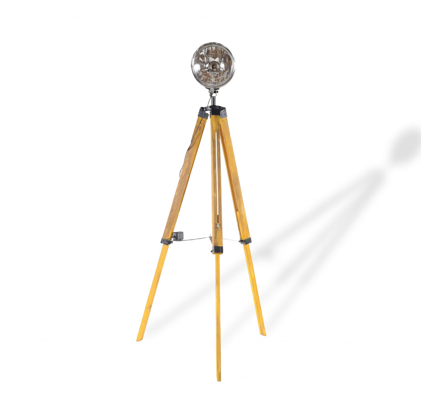 Brown Tripod Floor Lamp With Cone By Homeroots | Floor Lamps | Modishstore - 8