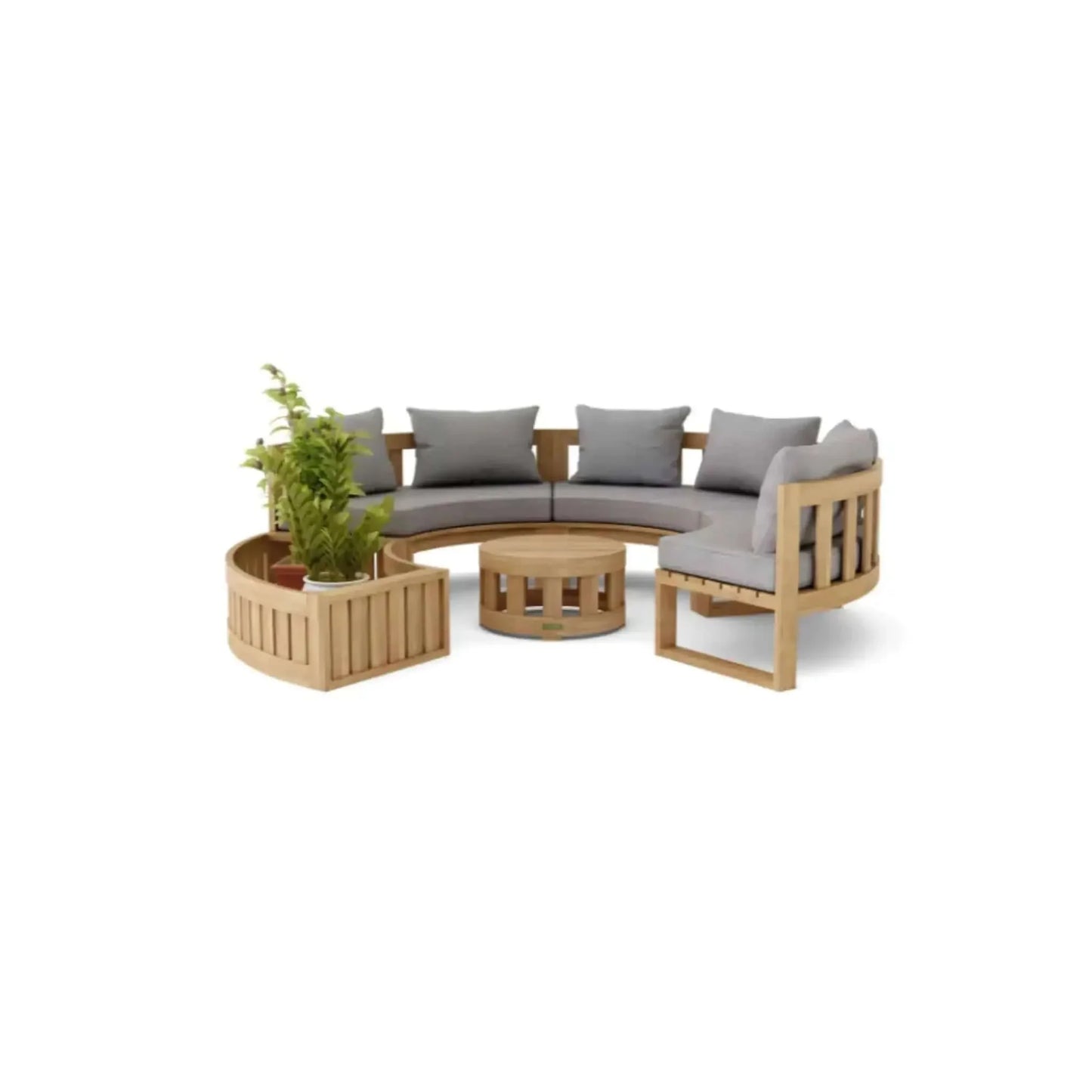Circular Modular Deep Seating Set - SET-808 By Anderson Teak | Outdoor Sofas, Loveseats & Sectionals | Modishstore - 4