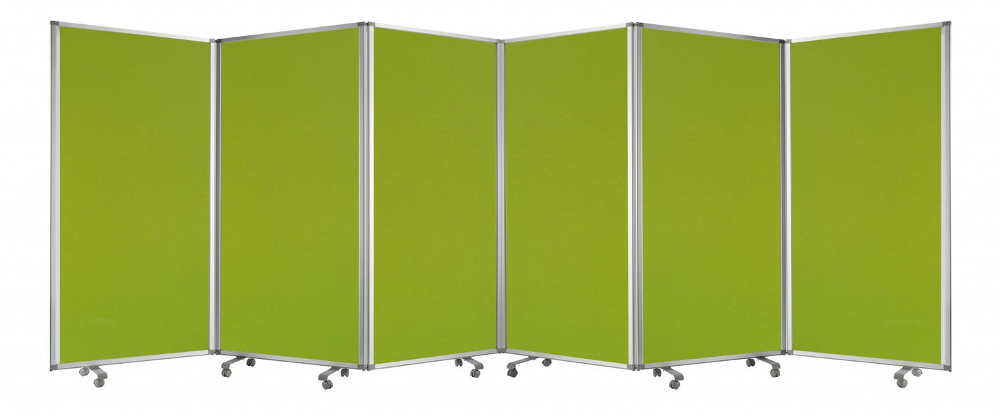 Green Metal 6 Panel Screen By Homeroots | Room Dividers | Modishstore - 5