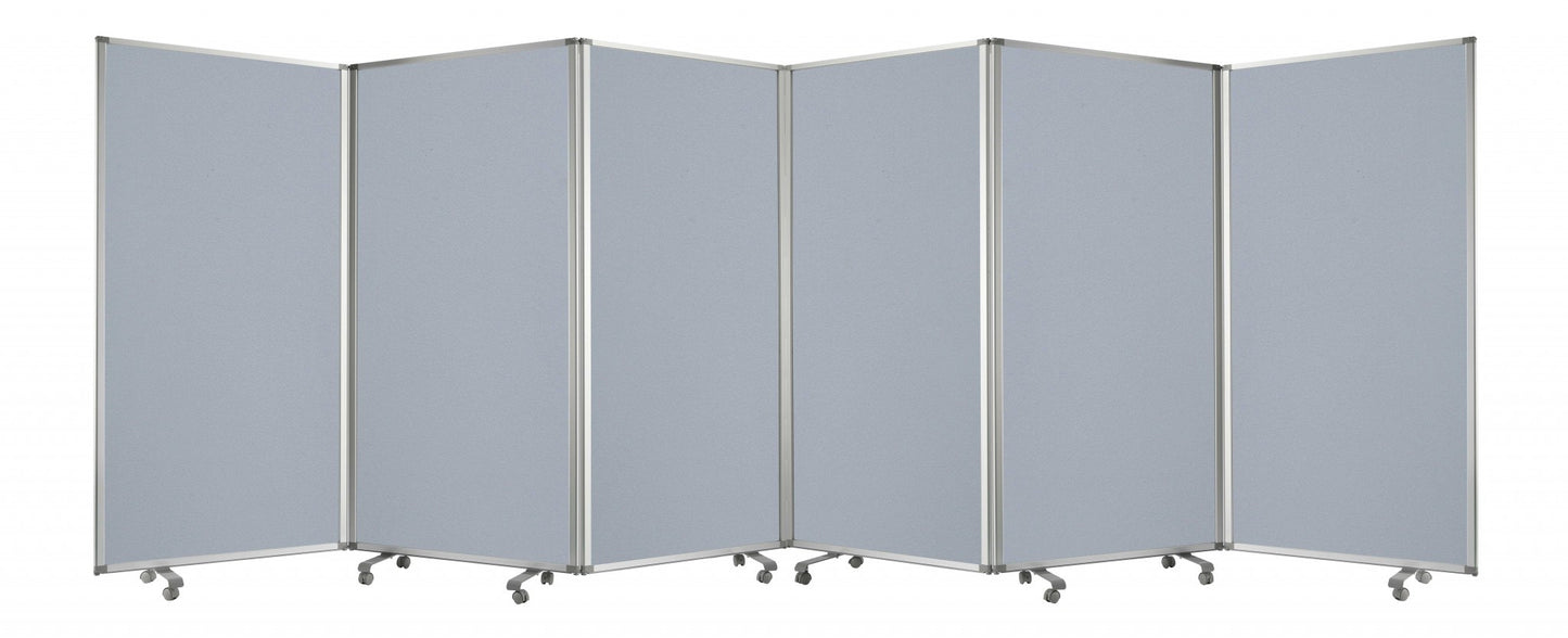 Metal Grey 6 Panel Screen By Homeroots | Room Dividers | Modishstore - 5