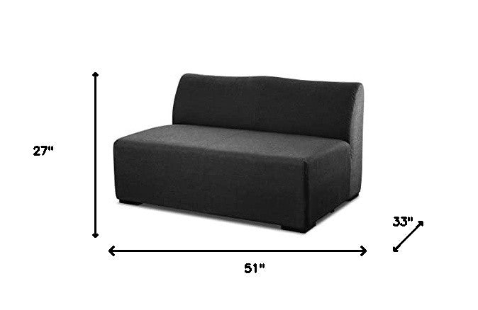 Charcoal Loveseat By Homeroots | Loveseats | Modishstore - 4