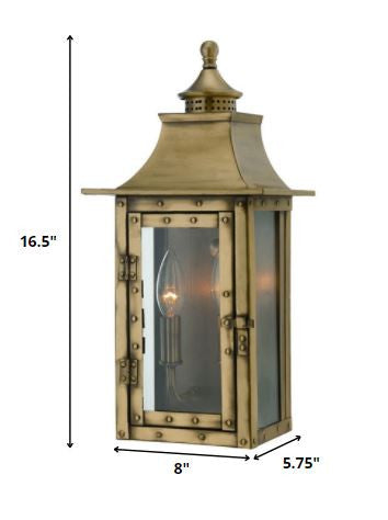 St. Charles 2-Light Aged Brass Wall Light By Homeroots | Wall Lamps | Modishstore - 5