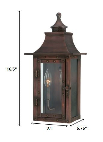 St. Charles 2-Light Acopper Patina Wall Light By Homeroots | Wall Lamps | Modishstore - 5