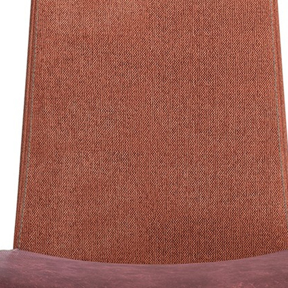 Set of Two Brown and Rust Stainless Steel Chairs By Homeroots | Dining Chairs | Modishstore - 8