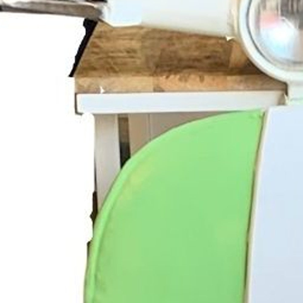 Green And White Novelty Scooter Open Cabinet with Two Shelves By Homeroots | Cabinets | Modishstore - 8