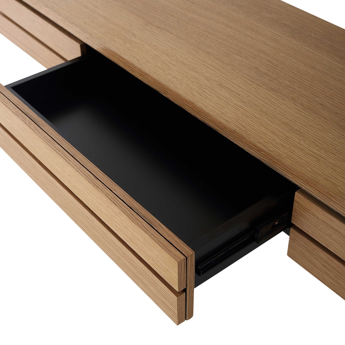 Brown and Silver Frame Console Table And Drawers By Homeroots | Console Tables | Modishstore - 8