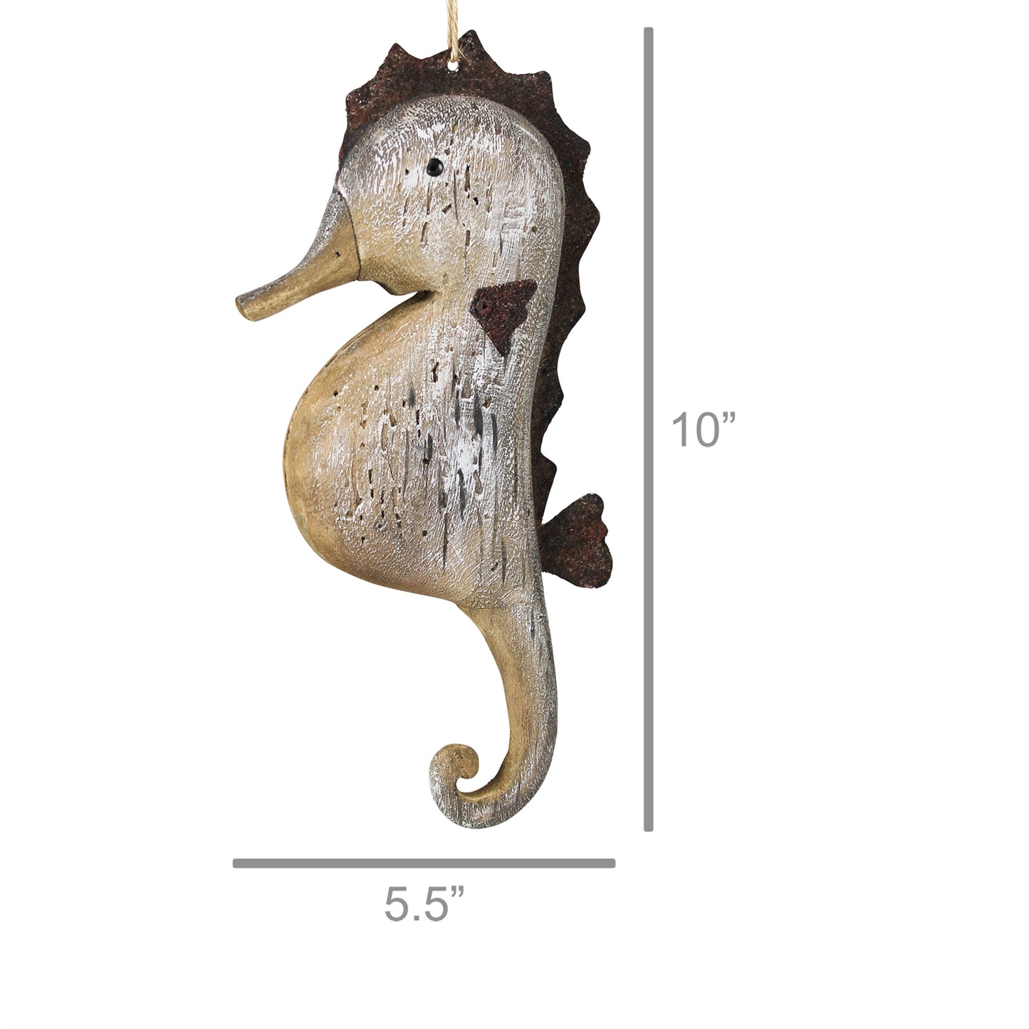 Seahorse, Wood Set Of 4 By HomArt | Ornaments | Modishstore - 3