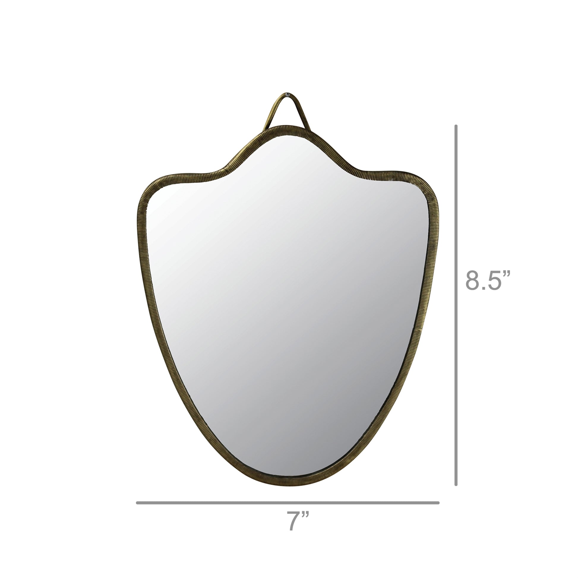 Vadara Mirror, Brass - Shield Set Of 4 By HomArt | Mirrors | Modishstore - 2