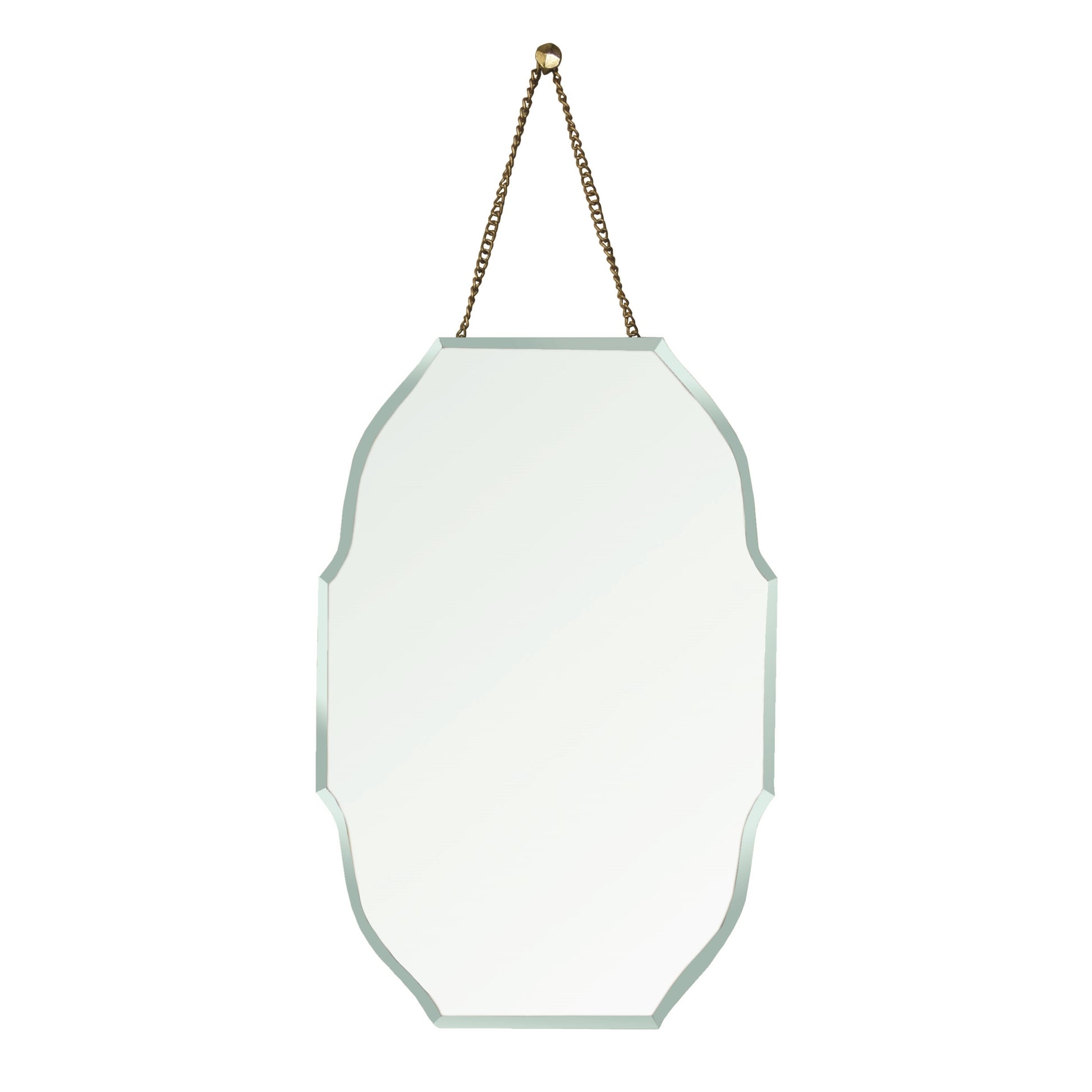 Farrah Beveled Mirror, Brass - Oval By HomArt | Mirrors | Modishstore