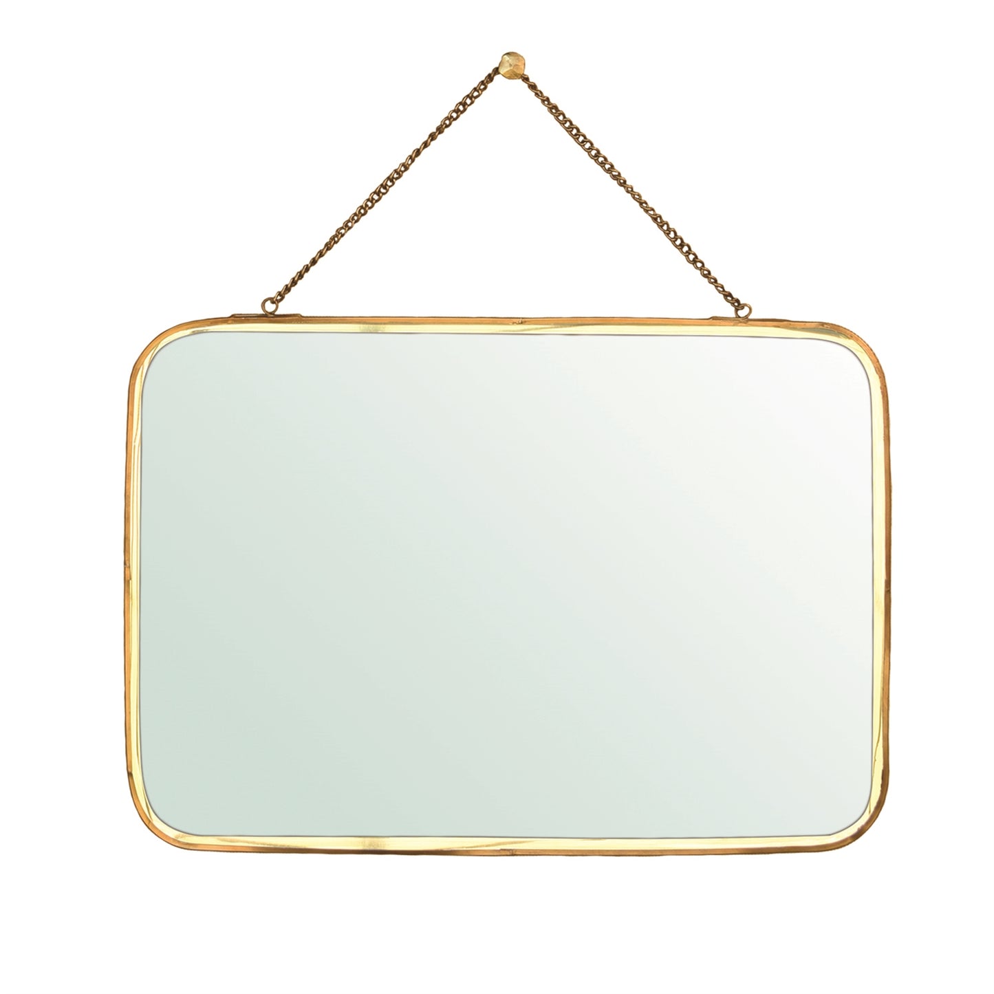 Estelle Mirror, Brass - Horizontal Rectangle By HomArt | Mirrors | Modishstore - 2