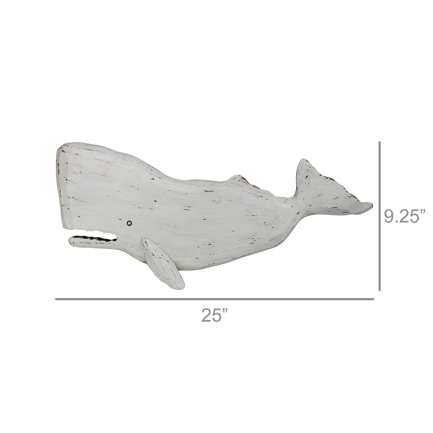 Melville Sperm Whale, Wood, White By HomArt | Ornaments | Modishstore - 2