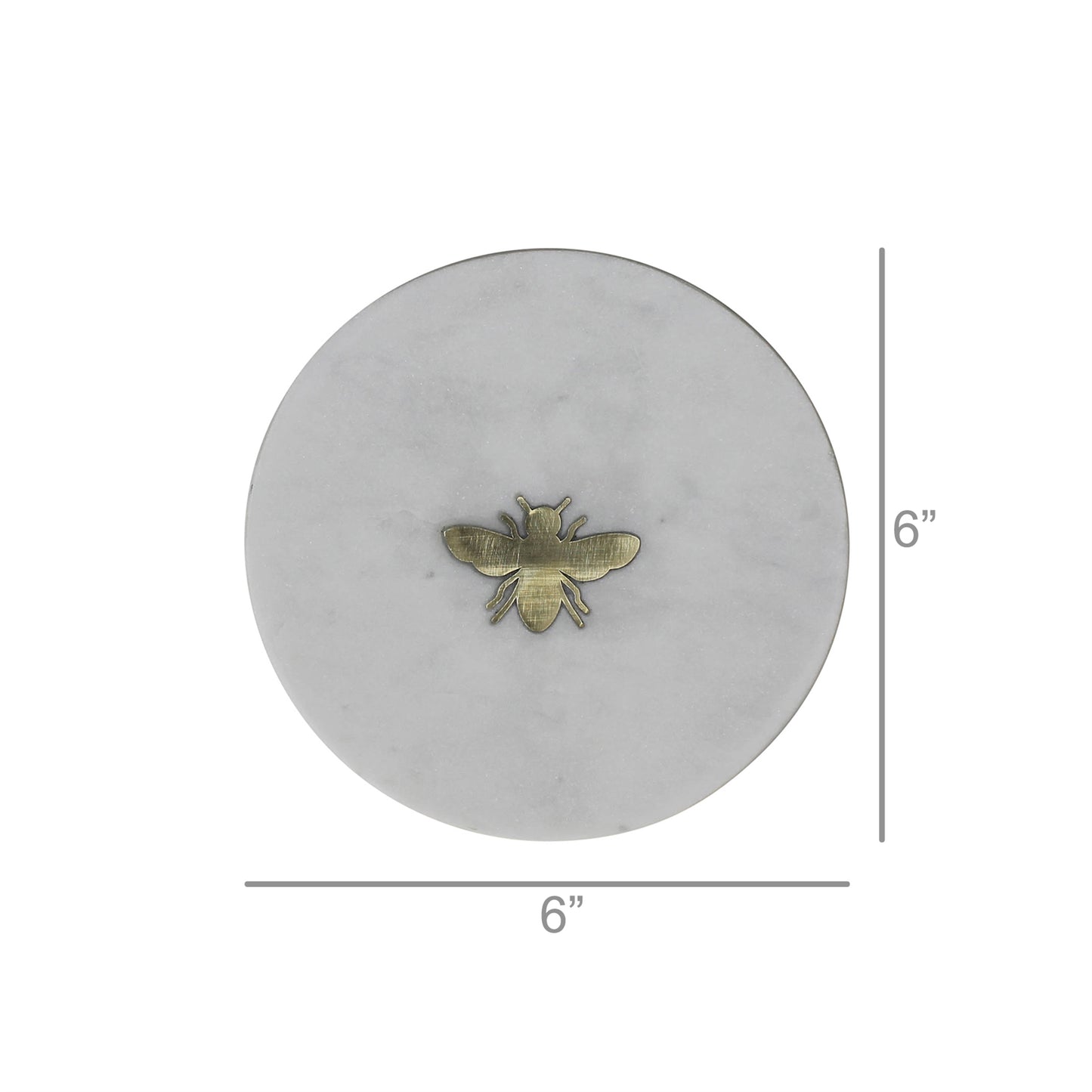 Inlaid Marble Tray - Bee Set Of 4 By HomArt | Decorative Trays & Dishes | Modishstore - 3