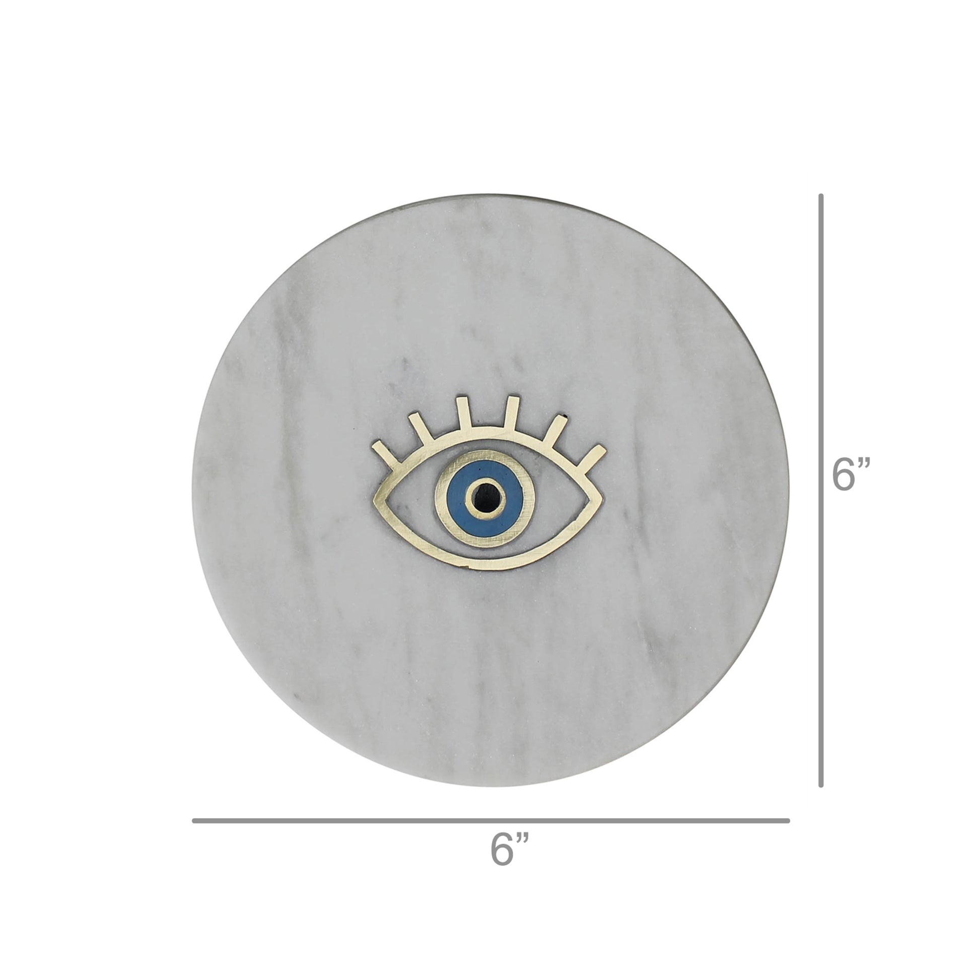 Inlaid Marble Tray - Eye Set Of 4 By HomArt | Decorative Trays & Dishes | Modishstore - 3