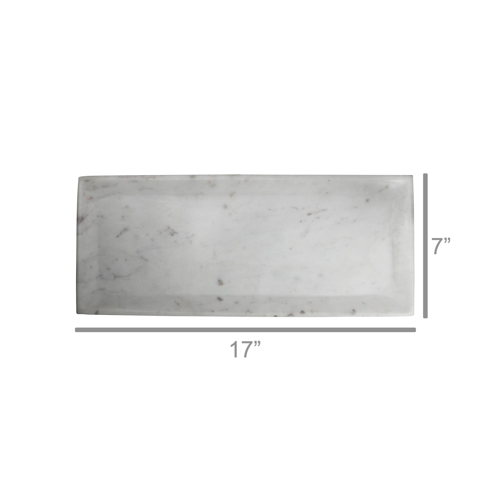 Essex Rectangle Plate, Marble - Large Set Of 4 By HomArt | Trays | Modishstore - 4