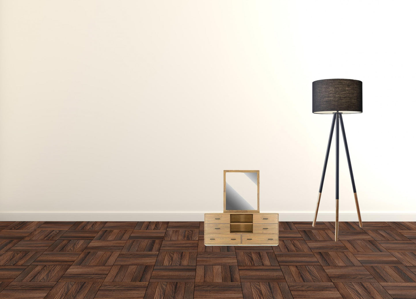 Walnut Six Drawer Combo Dresser By Homeroots | Dressers | Modishstore - 10