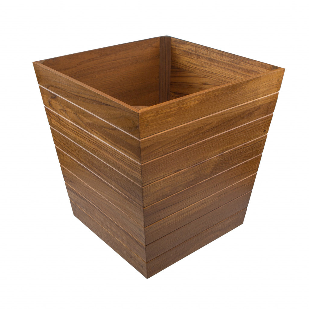 Brown Solid Wood Indoor Outdoor Square Planter Box By Homeroots | Outdoor Planters, Troughs & Cachepots | Modishstore - 8